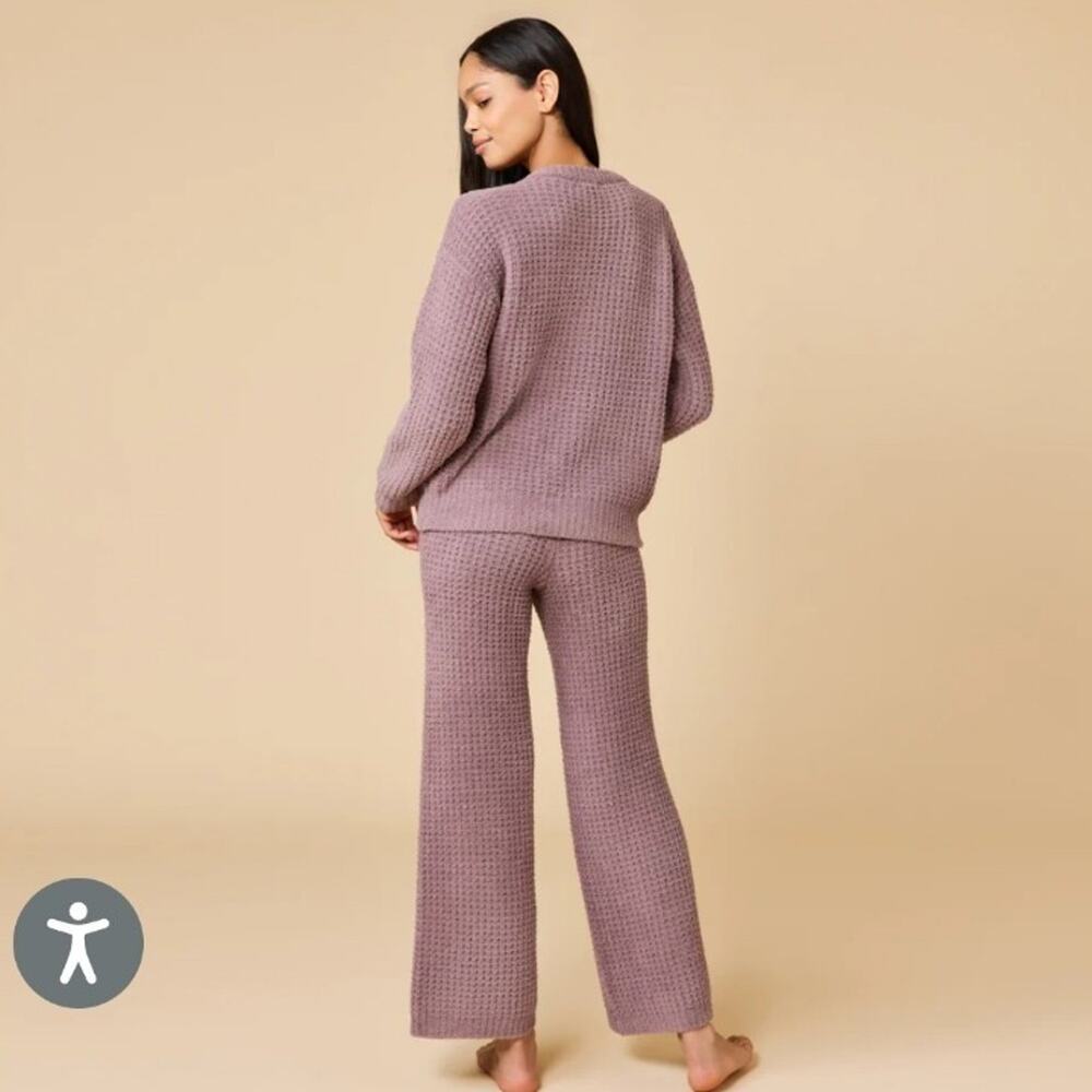 Softies Waffle Marshmallow V-Neck Luxe Lounge Set Driftwood 2 pc set size XL